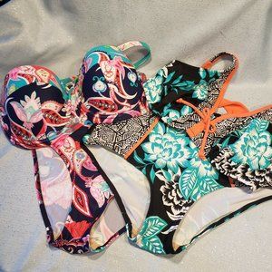 pack of 2 bikinis "Pour Moi UK" Havana Breeze and Sea Breeze 34E/10uk